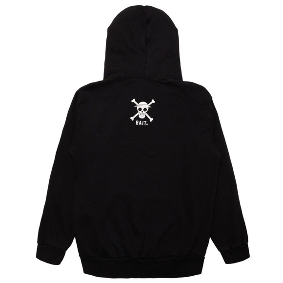 BAIT X ONE PIECE X UPCYCLE LA MEN STRAW HAT BAIT HOODY (BLACK Onepiece B… - Picture 2 of 7